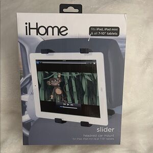 iHome Black Slider Headrest Mount
